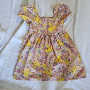 Pokémon Pikachu Floral Dress Girls Medium 8 | Cute Character Play Dress